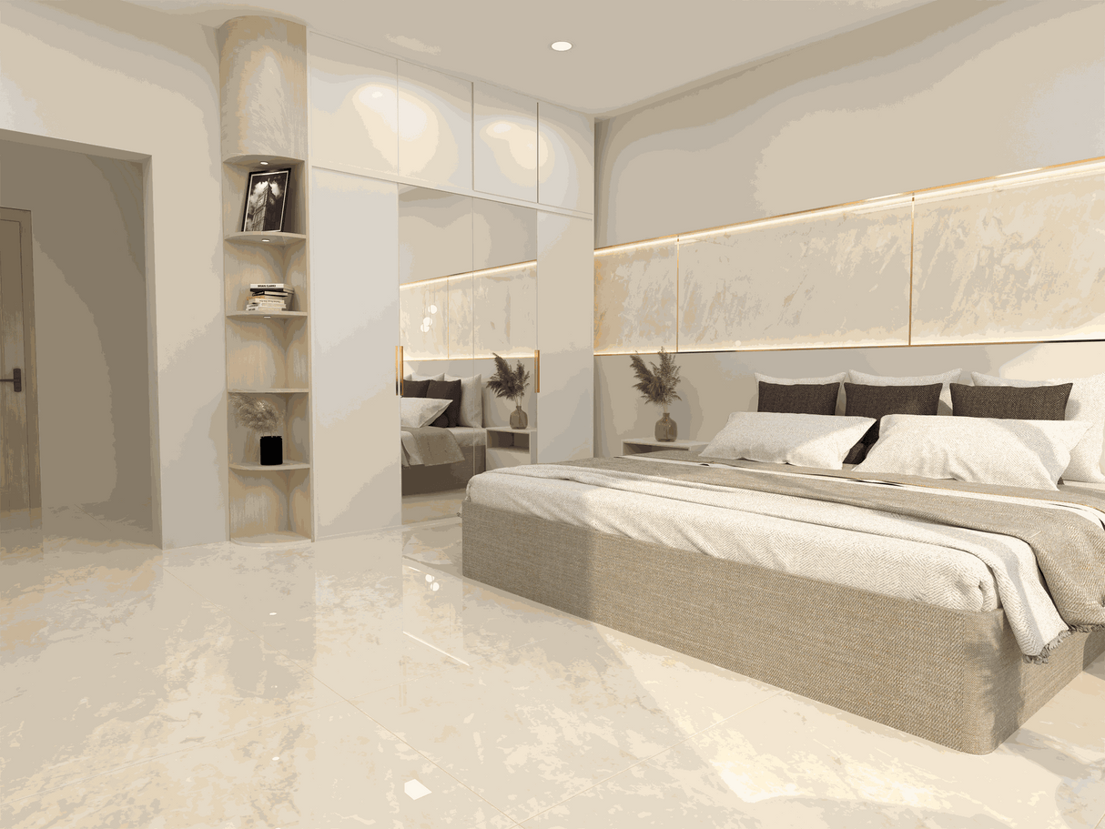 Endless Luxor Crema Grand Glossy Tile – 160×80 cm