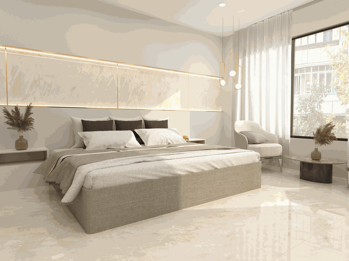 Endless Luxor Crema Grand Glossy Tile – 160×80 cm