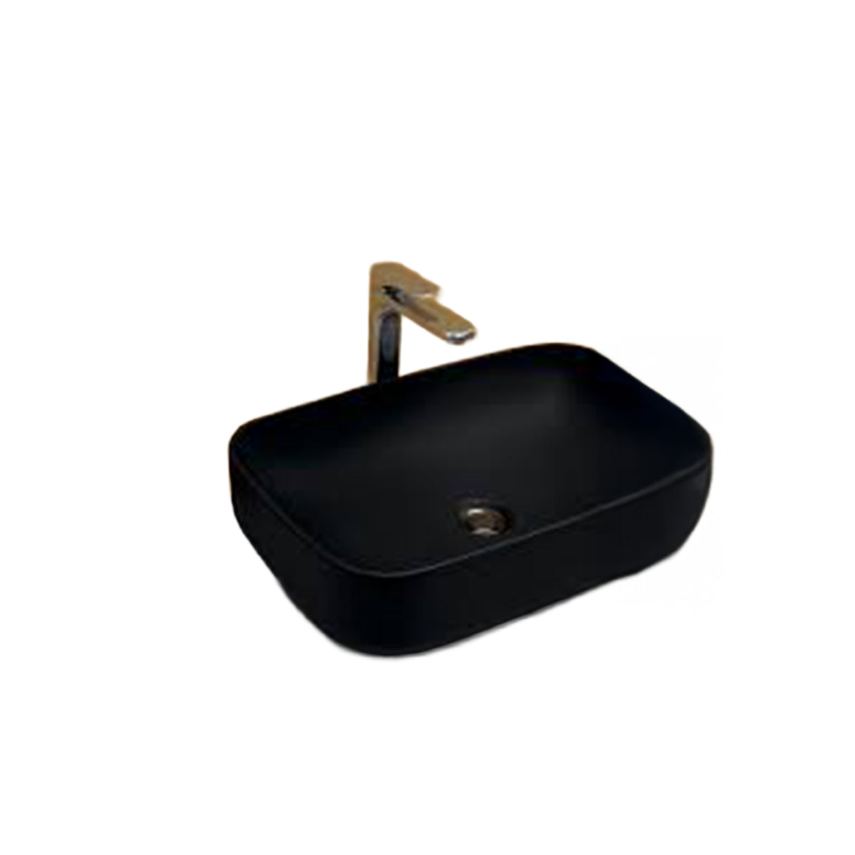 Tribeca Freestanding Wash Basin – 60×38 cm | One-Hole Design in Matt Black (Art. 514131)