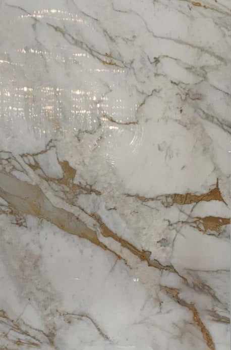 Golden Calacatta Grand Glossy Tile – 160×80 cm
