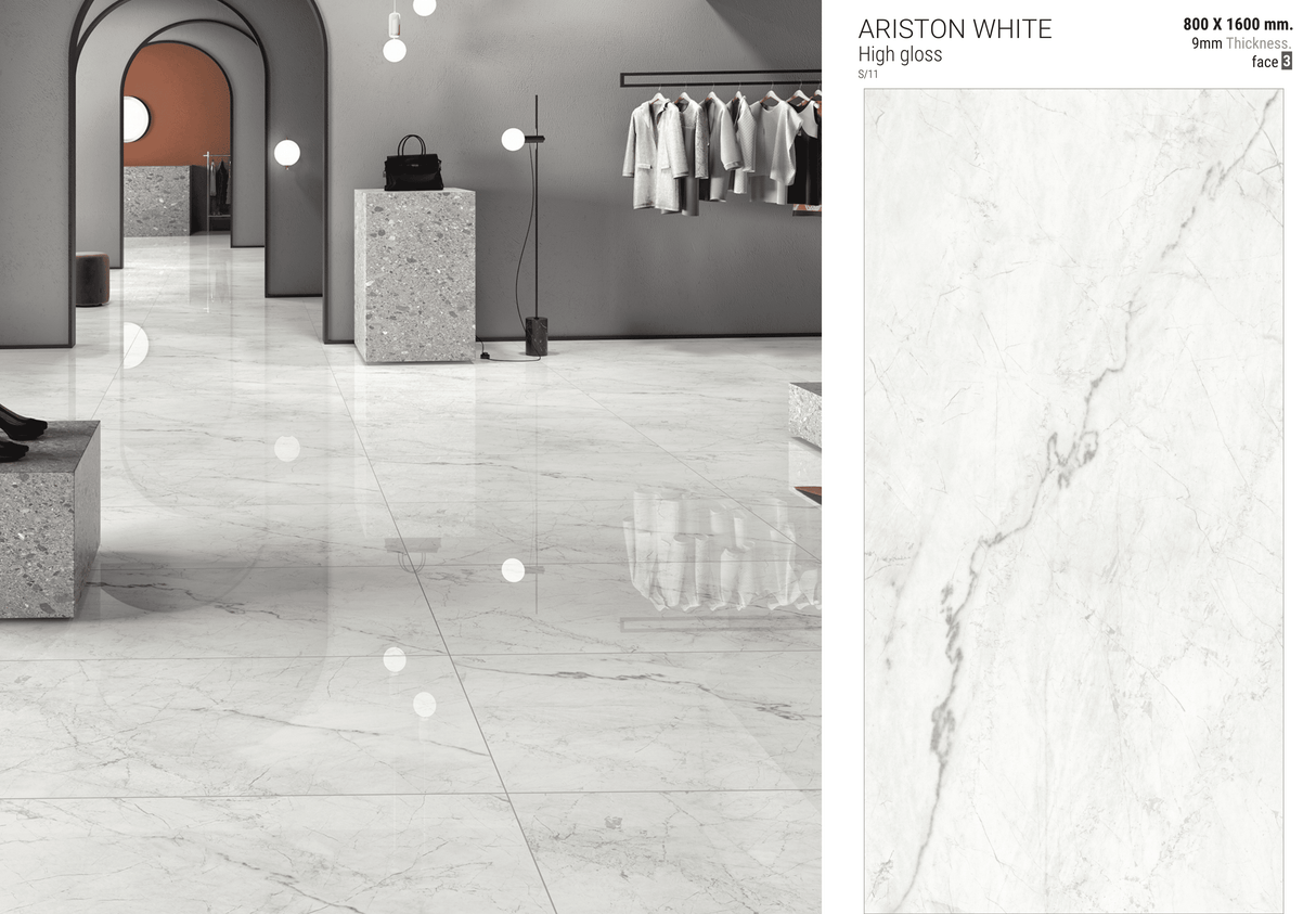 Tile Ariston White 1600×800