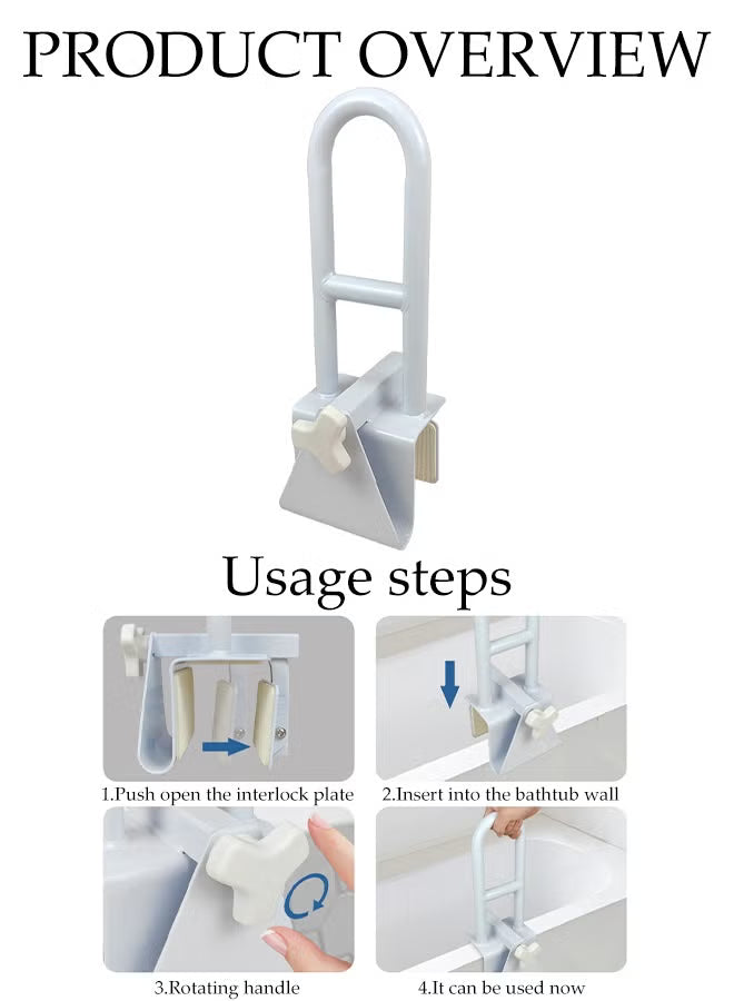 Adjustable Bathtub Grab Rails