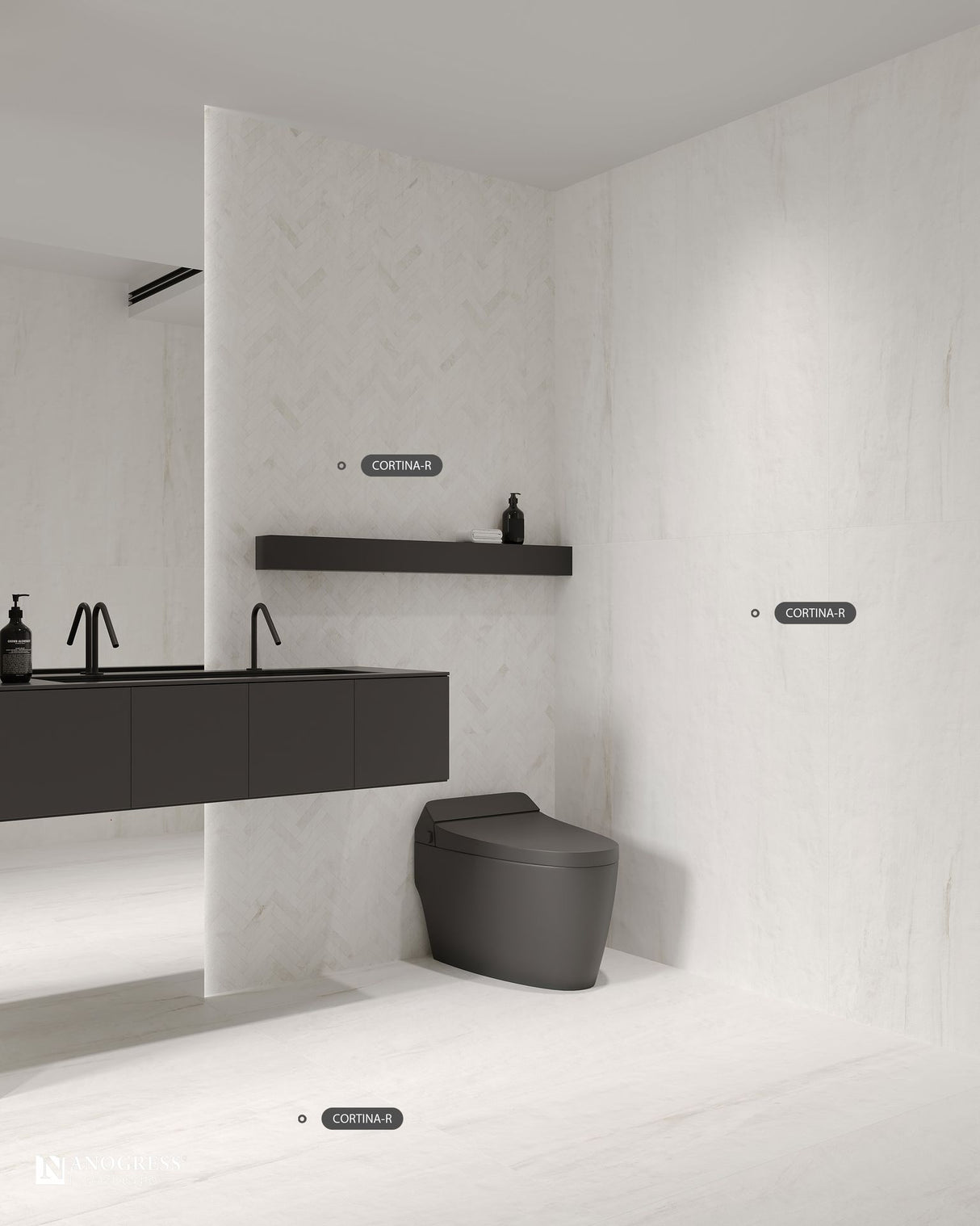 Tile-Cortina - R (Matt Carving)