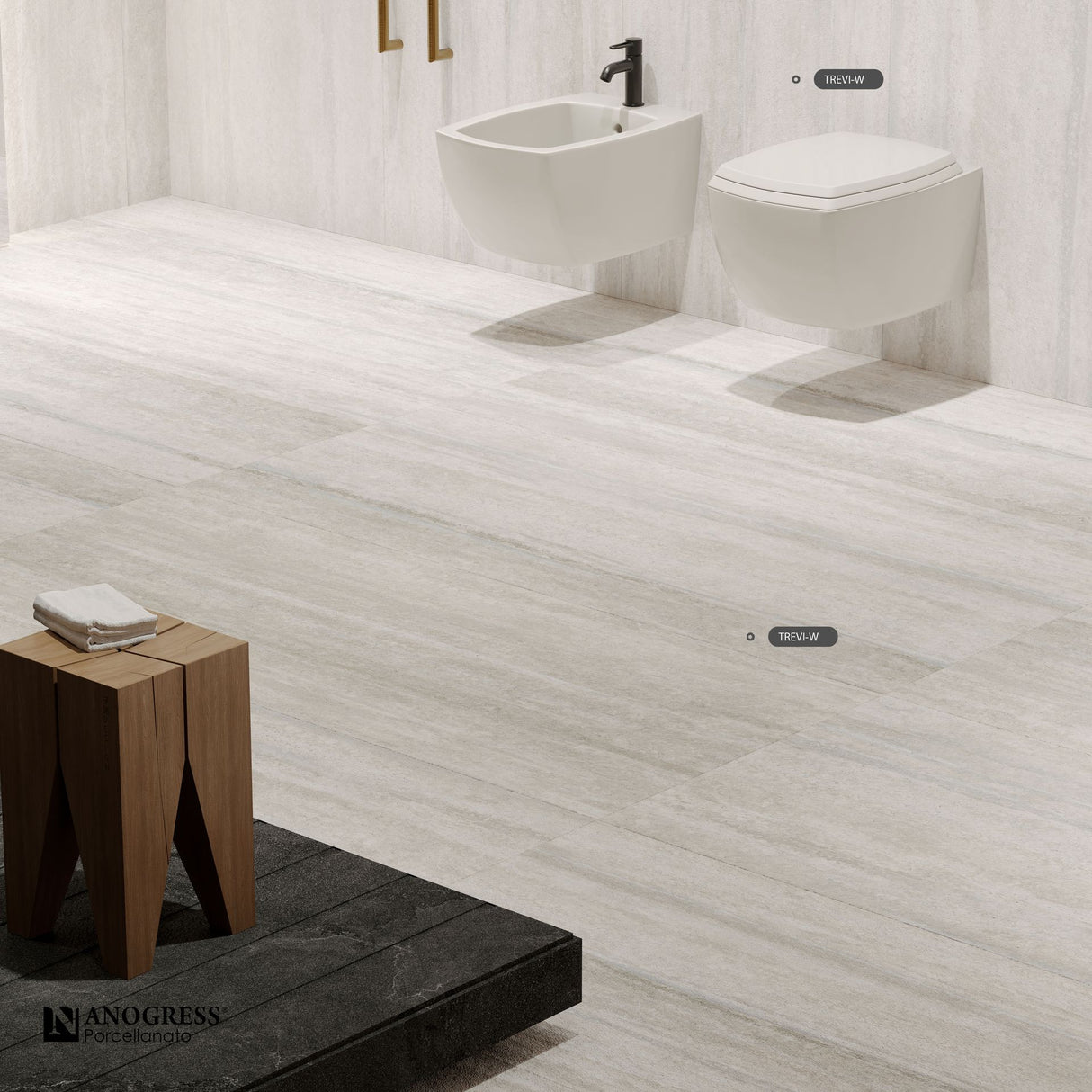 Tile-Trevi - WR (White Surface Matt Carving)