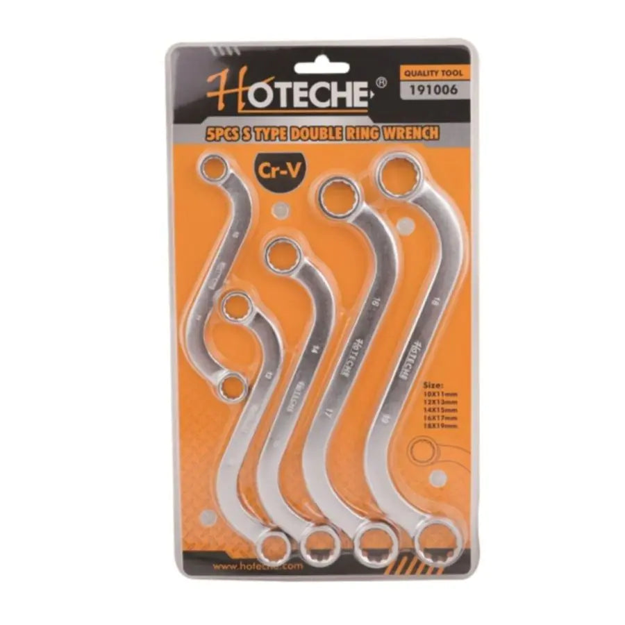5Pcs S Type Double Ring Wrench