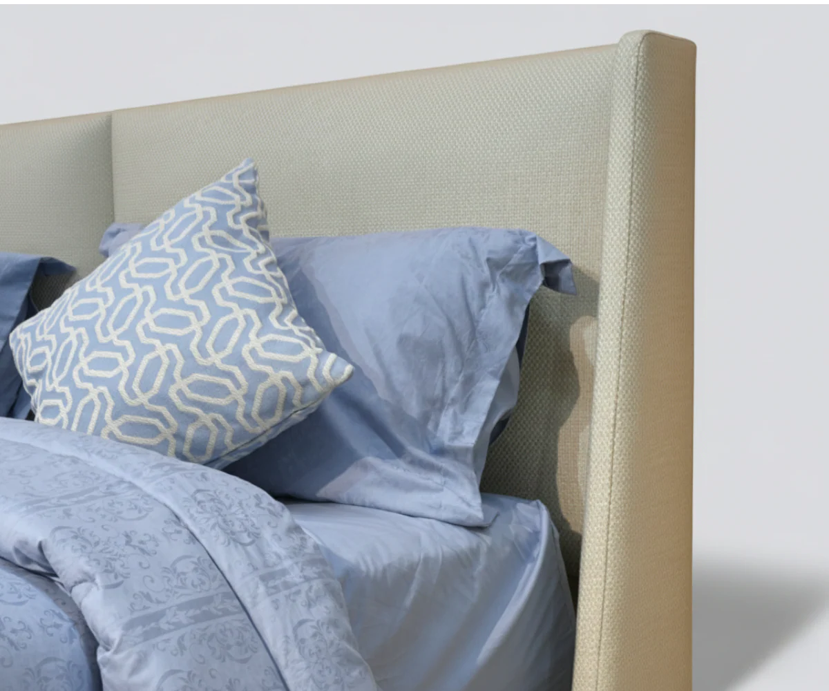 طقم غرفة نوم إزنيك مكون من 4 قطع – سرير بحجم كينج ووحدة تخزين