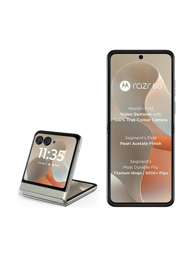 Razr 60 Dual SIM 5G PANTONE Lightest Sky 8GB RAM 256GB With Free Gifts - Middle East Version