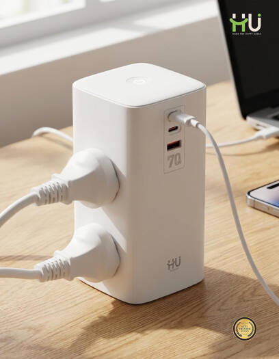 HAC-1005 Tower Extension 2500W with 15W Wireless Charging & 70W USB