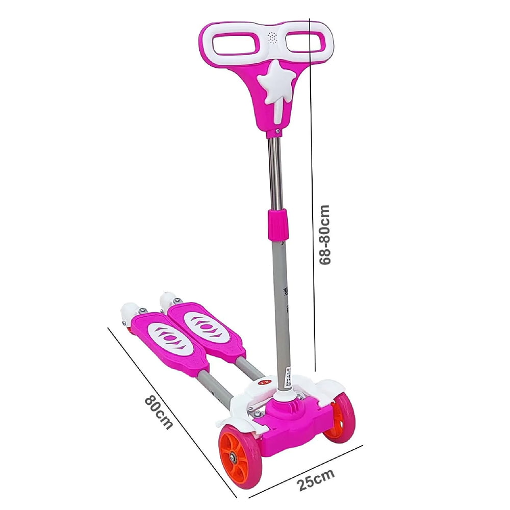 Double Board Kids Foot Scooter - Pink