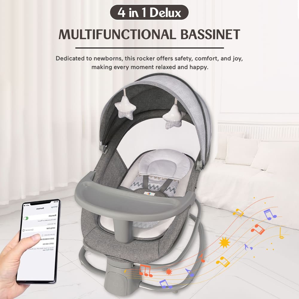 HBA-1001 Deluxe Classic 4-in-1 Baby Swing with Bluetooth & Remote Control