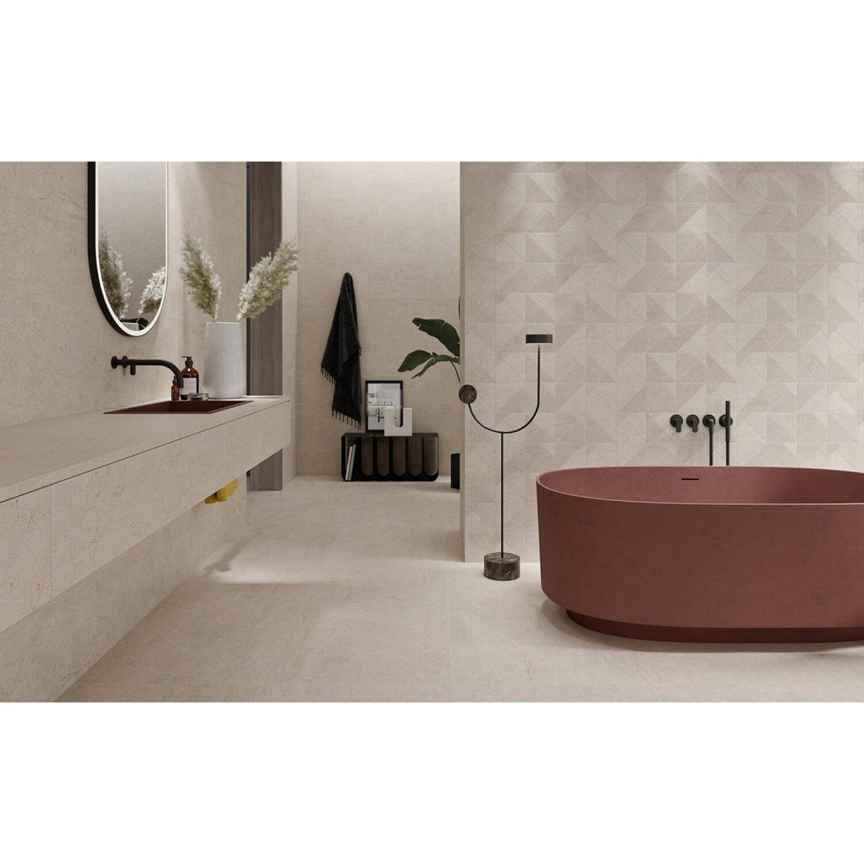 Oneida Beige Rect Matt 595×1192 Tile