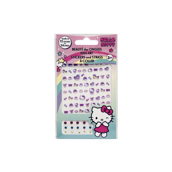 Take Care Hello Kitty Nail Stickers - 72 Stickers & 24 Strass