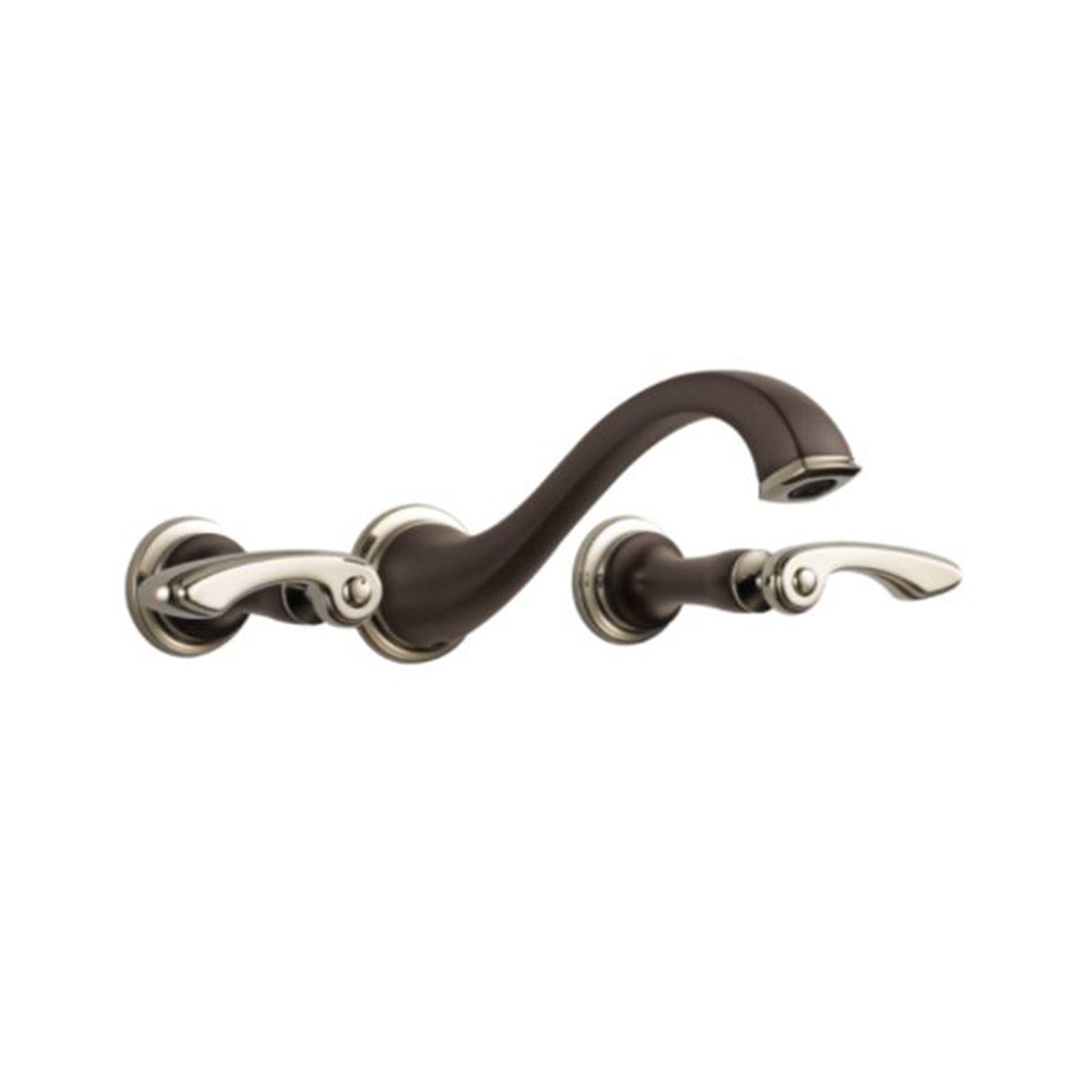 Brizo Charlotte Wall-Mount Lav Faucet – Less Handles – Polished Nickel