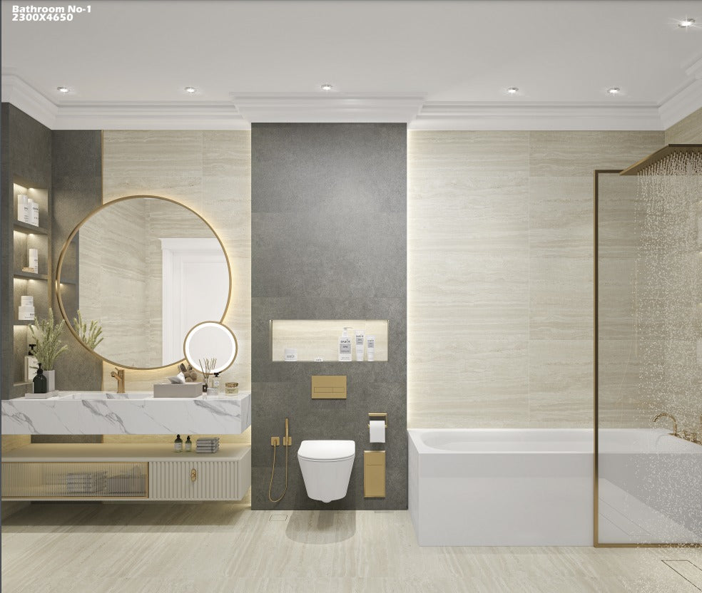 1200*1800 WB-Travertine Vain Beige (Authentic) (2,4.32)