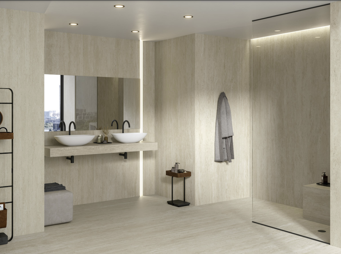 Tile-Travertine Bianco Matt