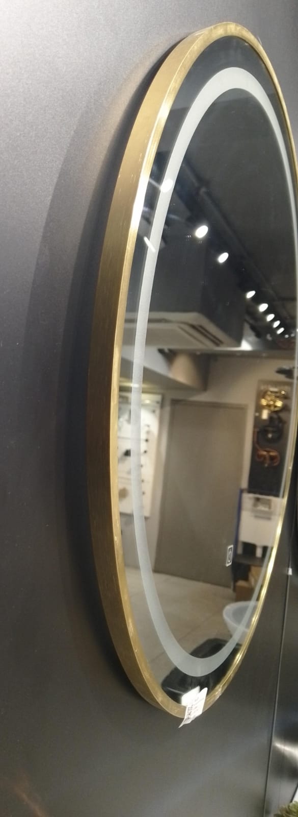233-G Gold Frame LED mirror with Aluminum Frame W60* H60 cm (135349)