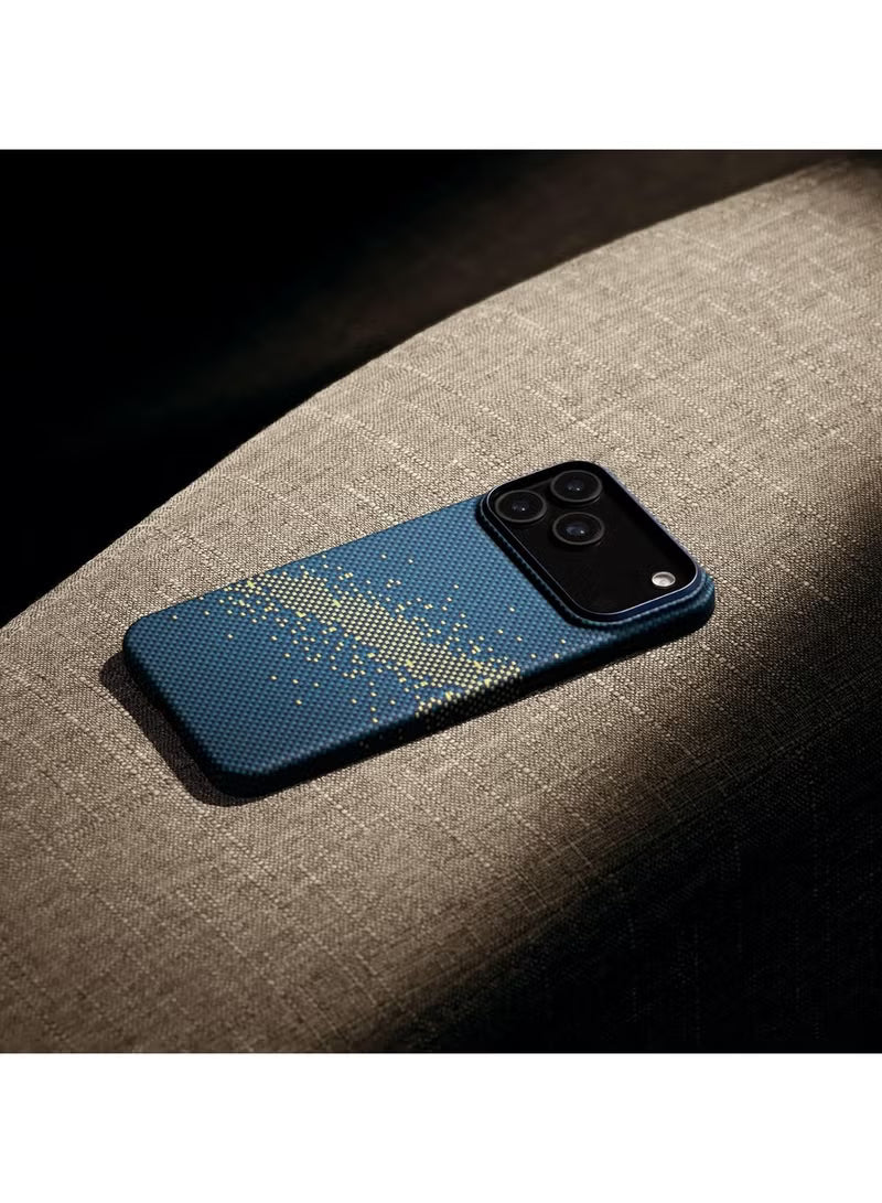pitaka for iPhone 17 Pro Case 6.3" with Camera Control Button, Compatible with MagSafe, Ultra-Slim Case with Caseless Touch Feeling, 1500D Aramid Fiber Woven, Milky Way Galaxy