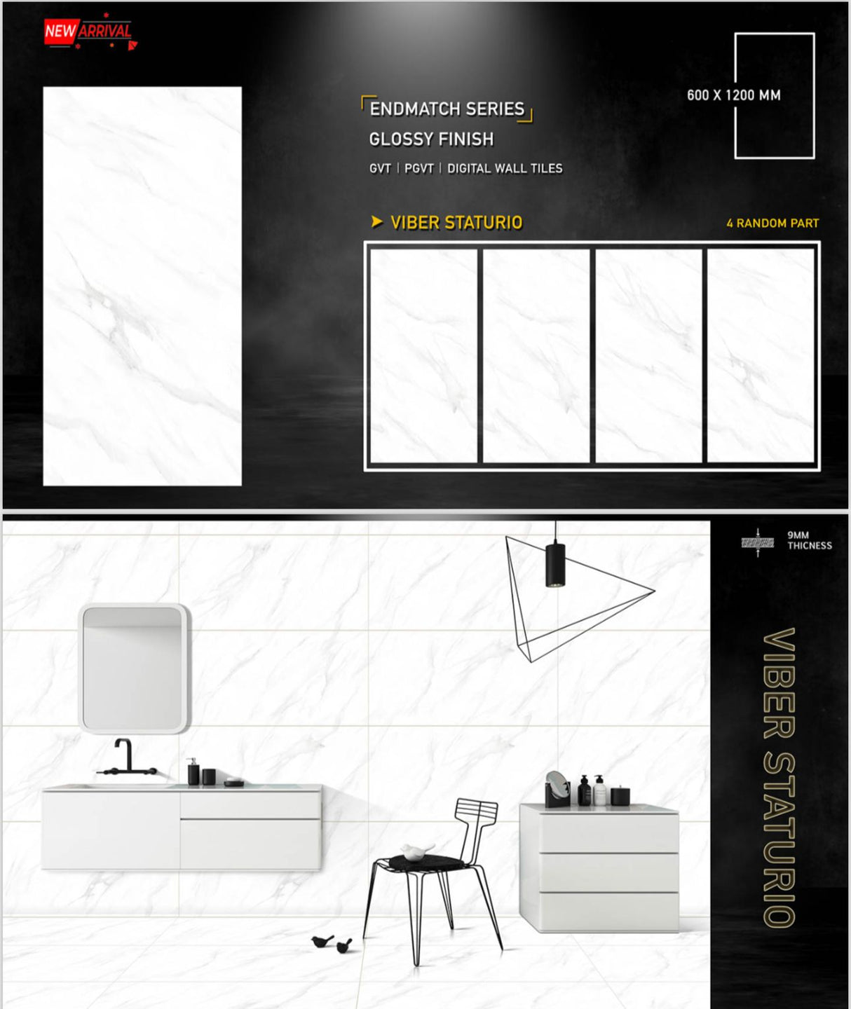 Tile-Viber Statuario Glossy