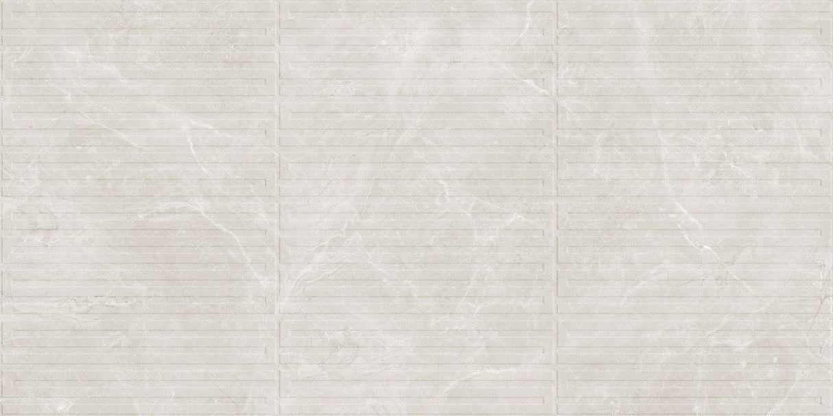 Tile-Lublin Bianco Decor (Glossy Punch)