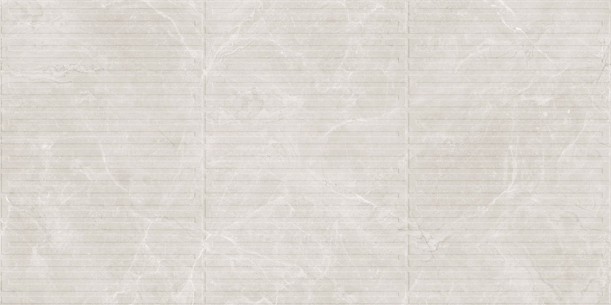 Tile-Lublin Bianco Decor (Glossy Punch)