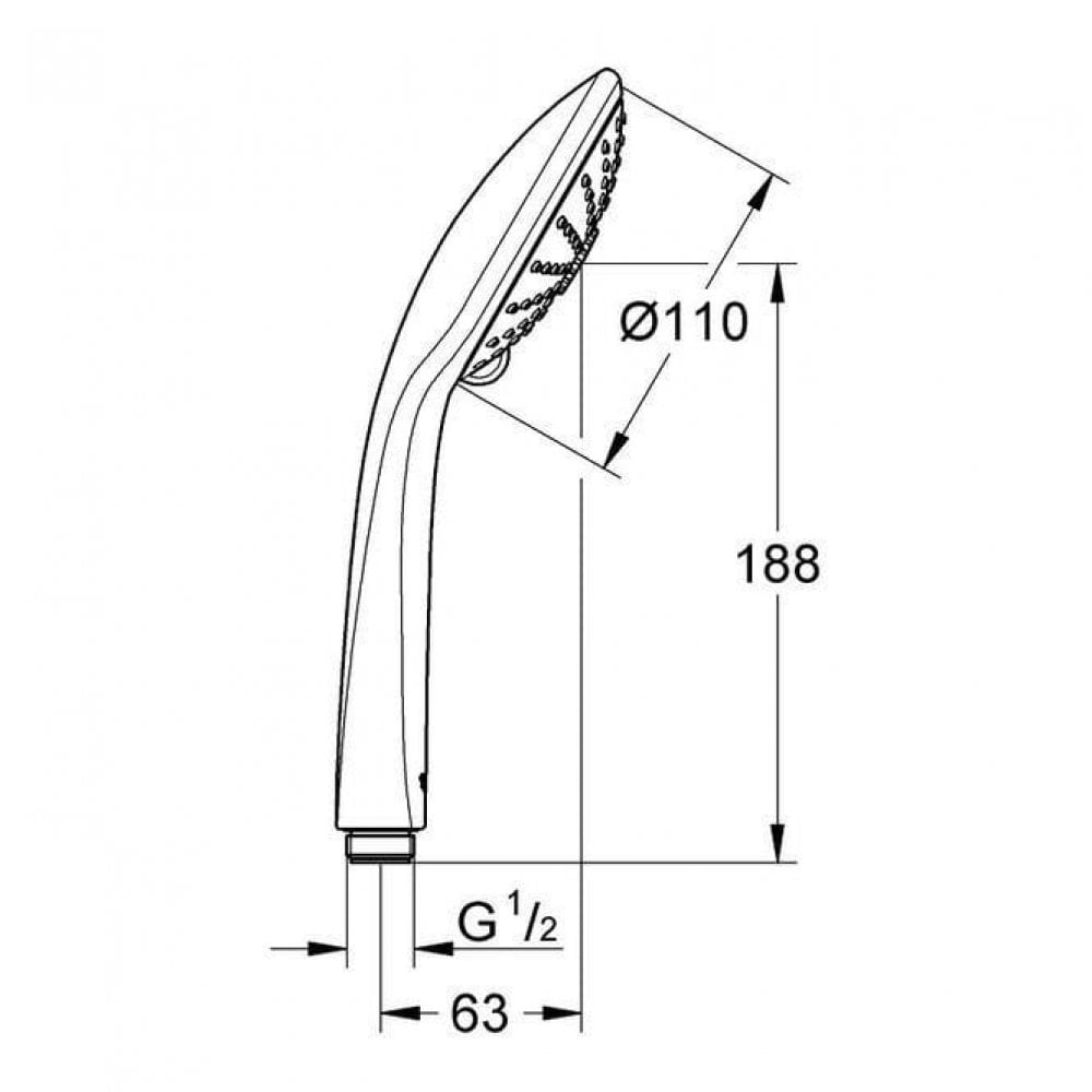 Grohe Euphoria 110 mm Massage Shower Handset – Chrome
