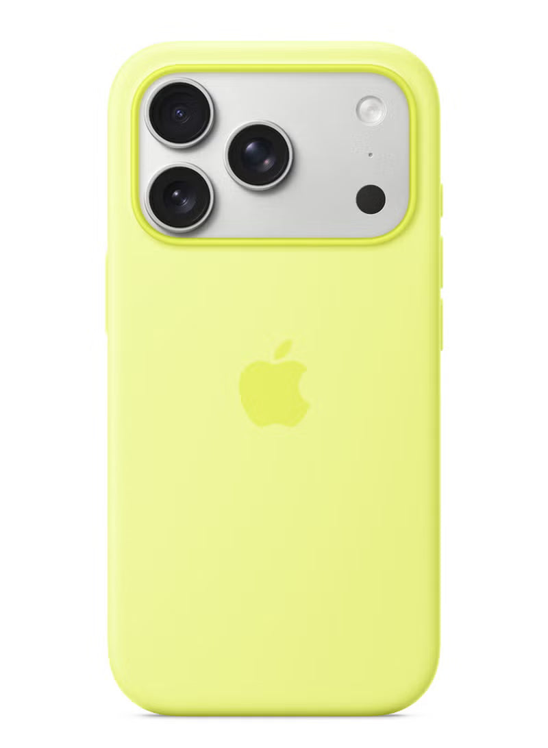 iPhone 17 Pro Silicone Case with MagSafe – Neon Yellow