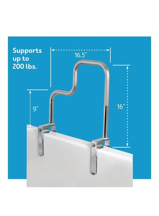 Tri-Grip Bathtub Rail with Chrome Finish