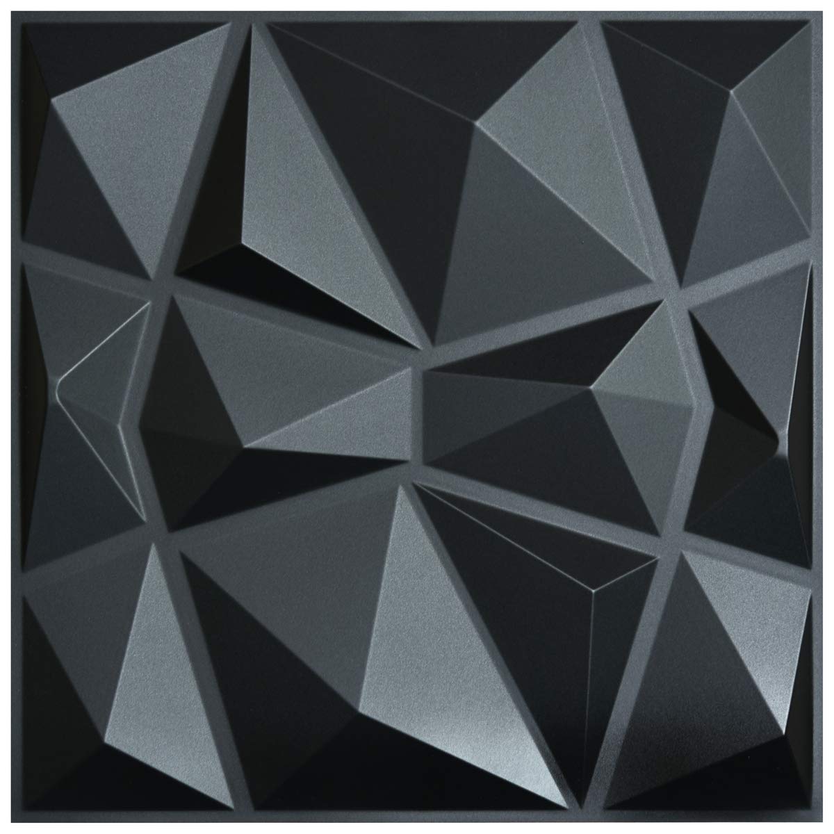 3D PVC Wall Panel – Matt Black (D094)