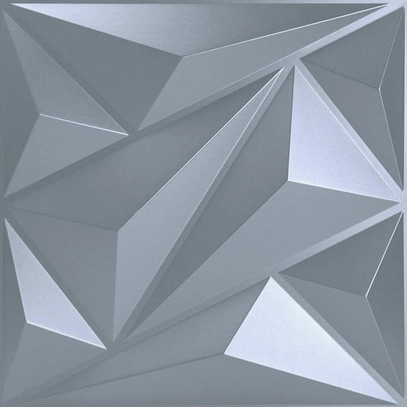 3D PVC Wall Panel – Matt Silver (D137)
