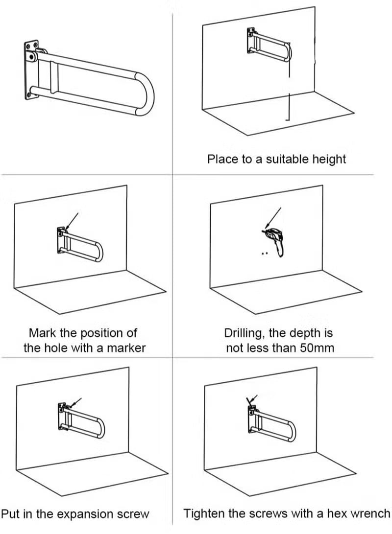 Handicap Grab Bars Rails – 23.6 Inch