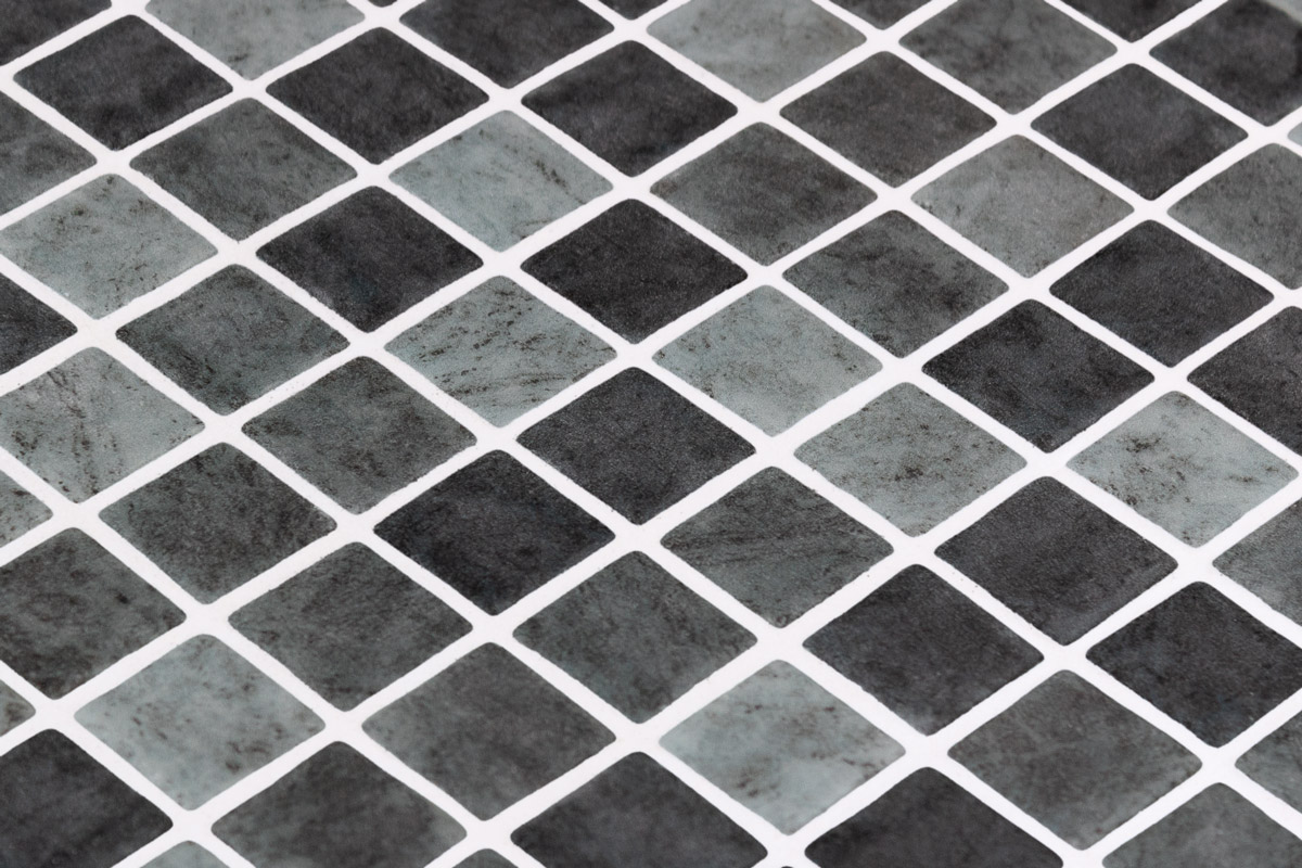 31x46 Black Rock Matte Dot Mosaic