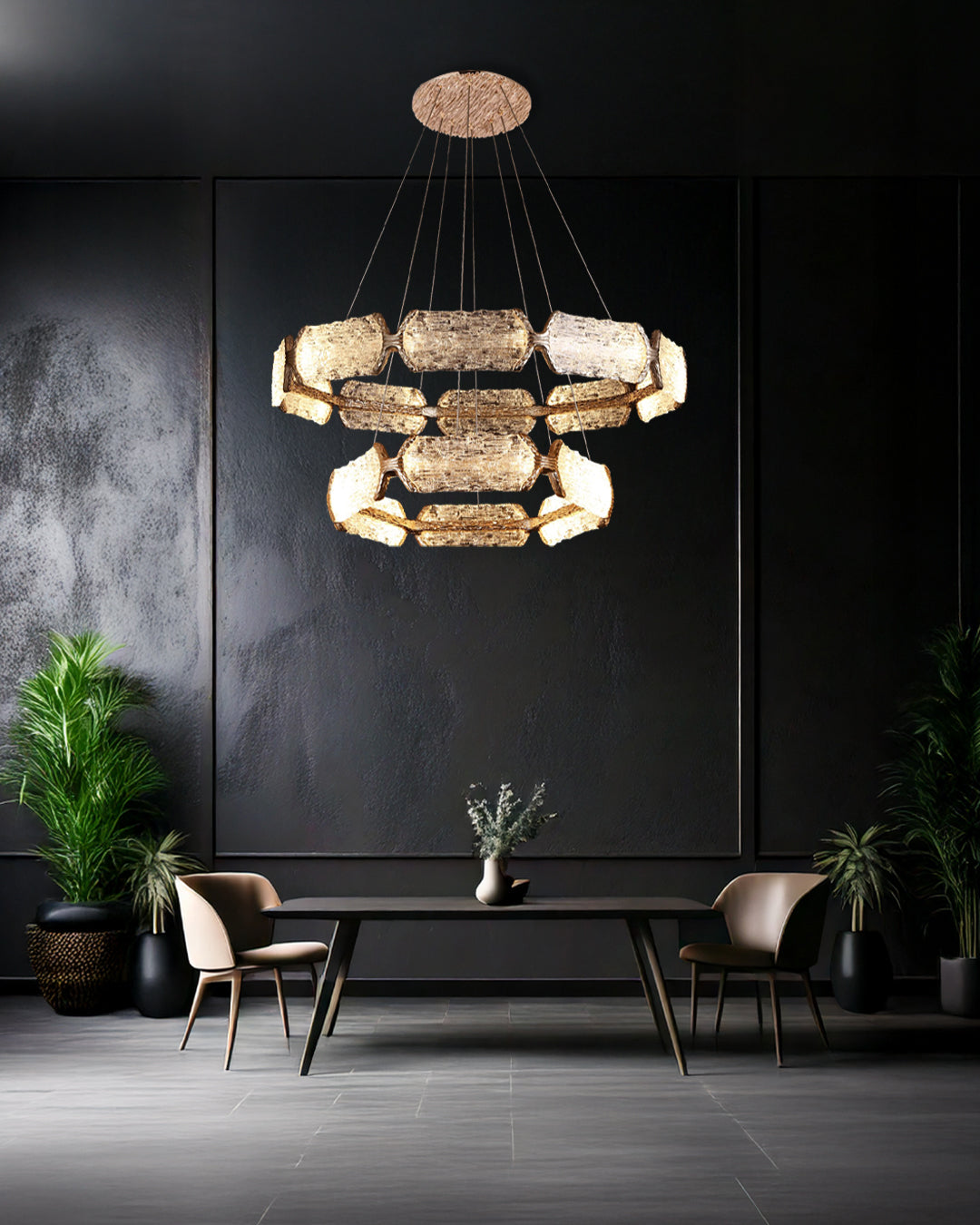 Pendant Light 77092 GD D952+D927 H380 2R 3000K