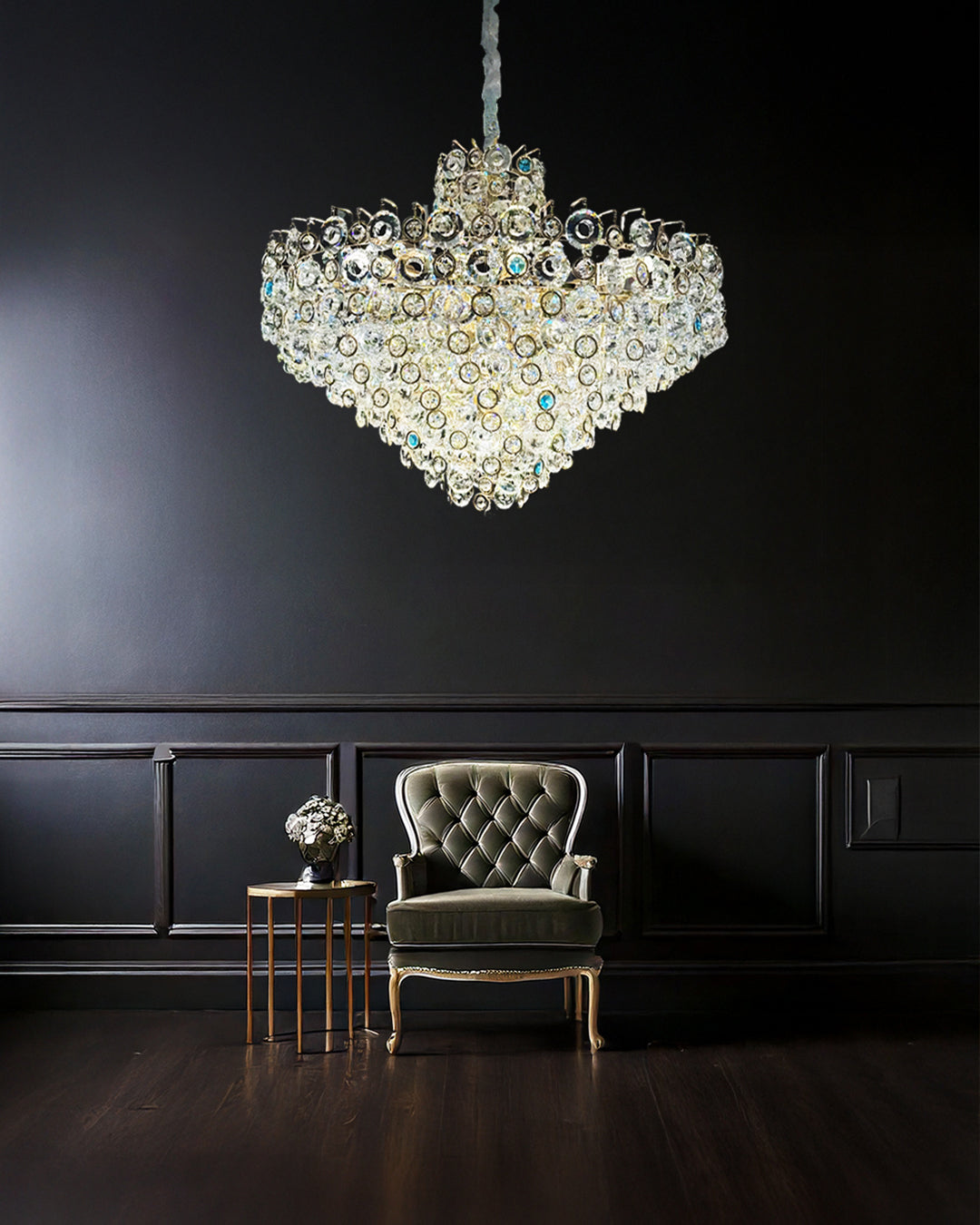 “D8223 Champagne Gold Crystal Pendant