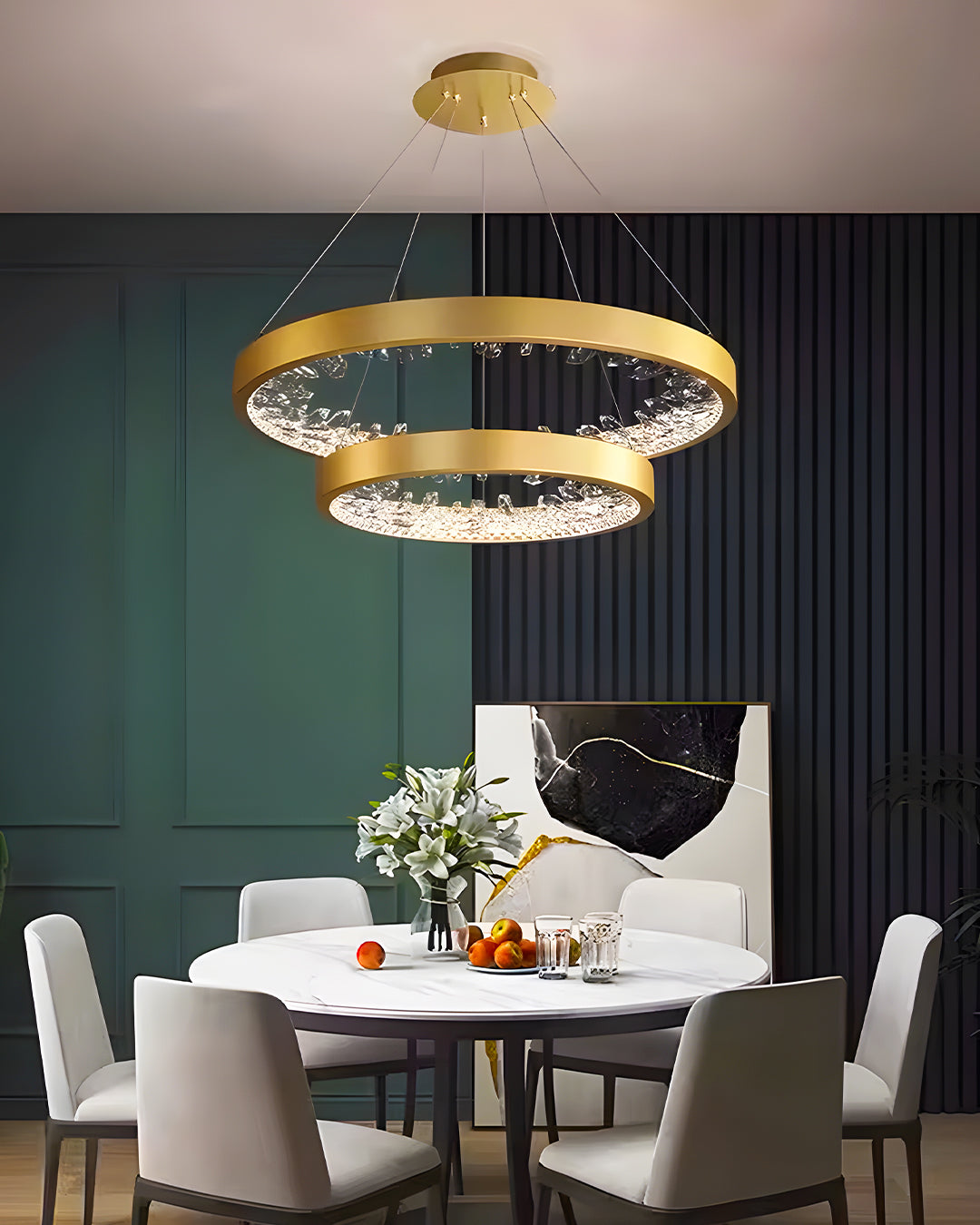 Hanging OM820102A-80+60 (3000K) 2 ring Silver