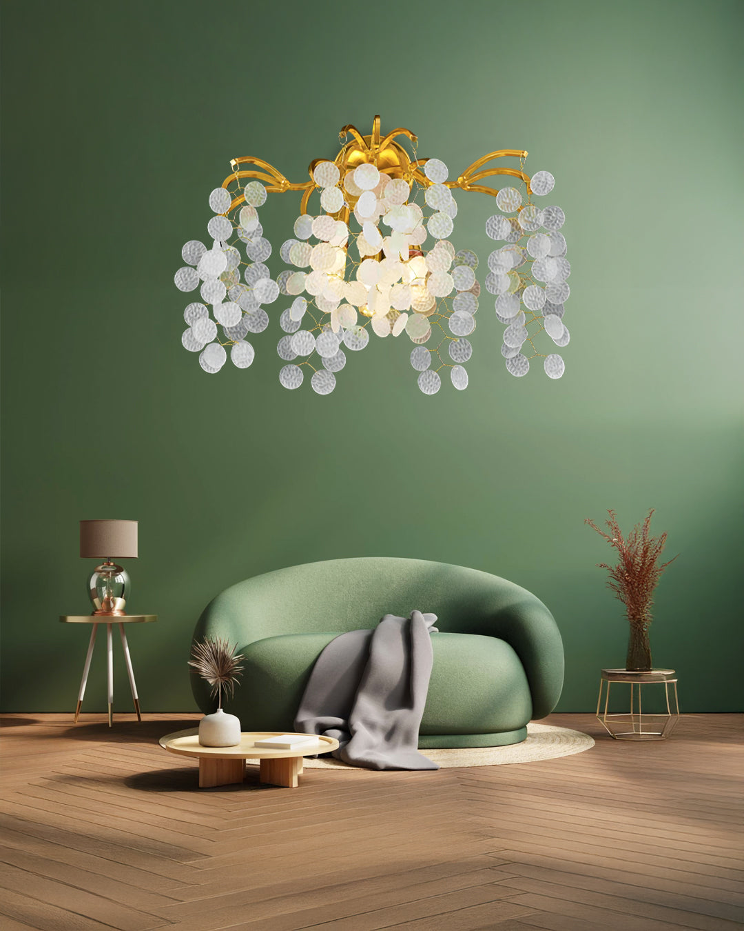 OMG0829 D45cm Silver Wall Lamp