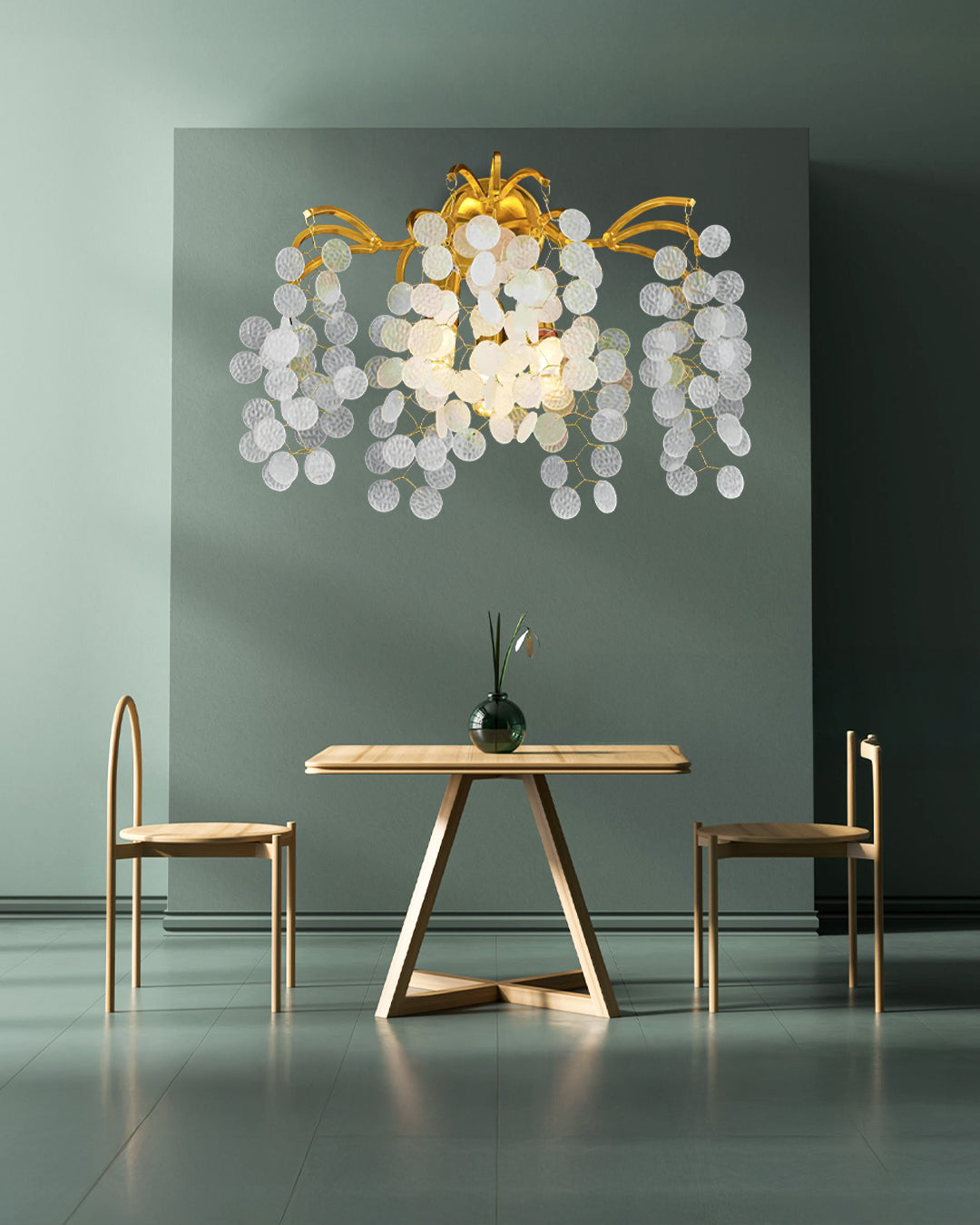 OMG0829 D45cm Silver Wall Lamp