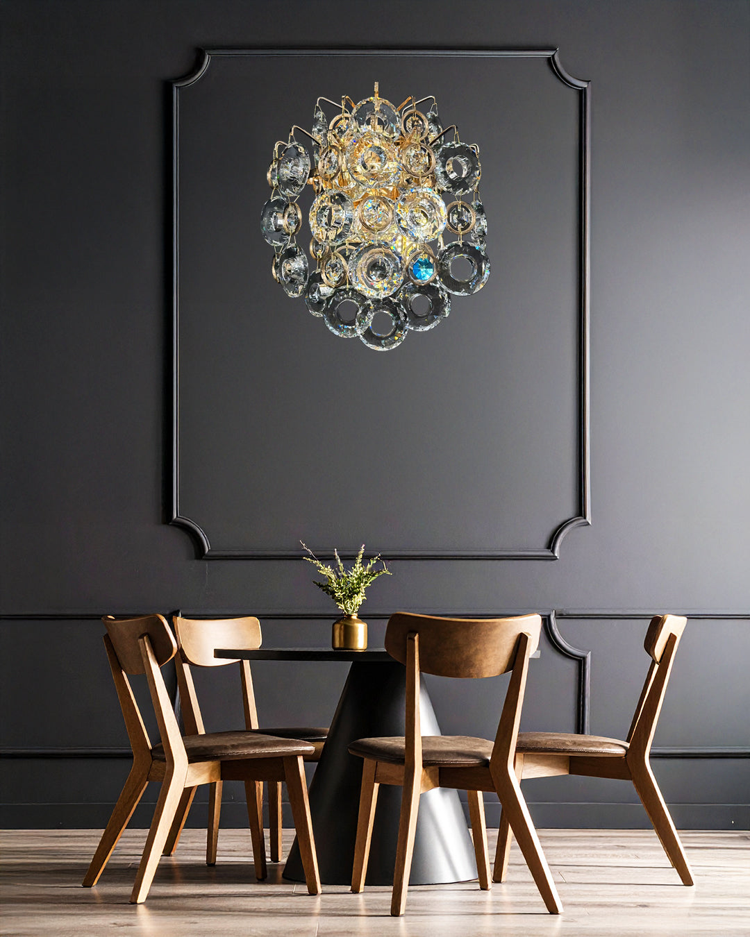 D8223 Champagne Gold Crystal Wall Light