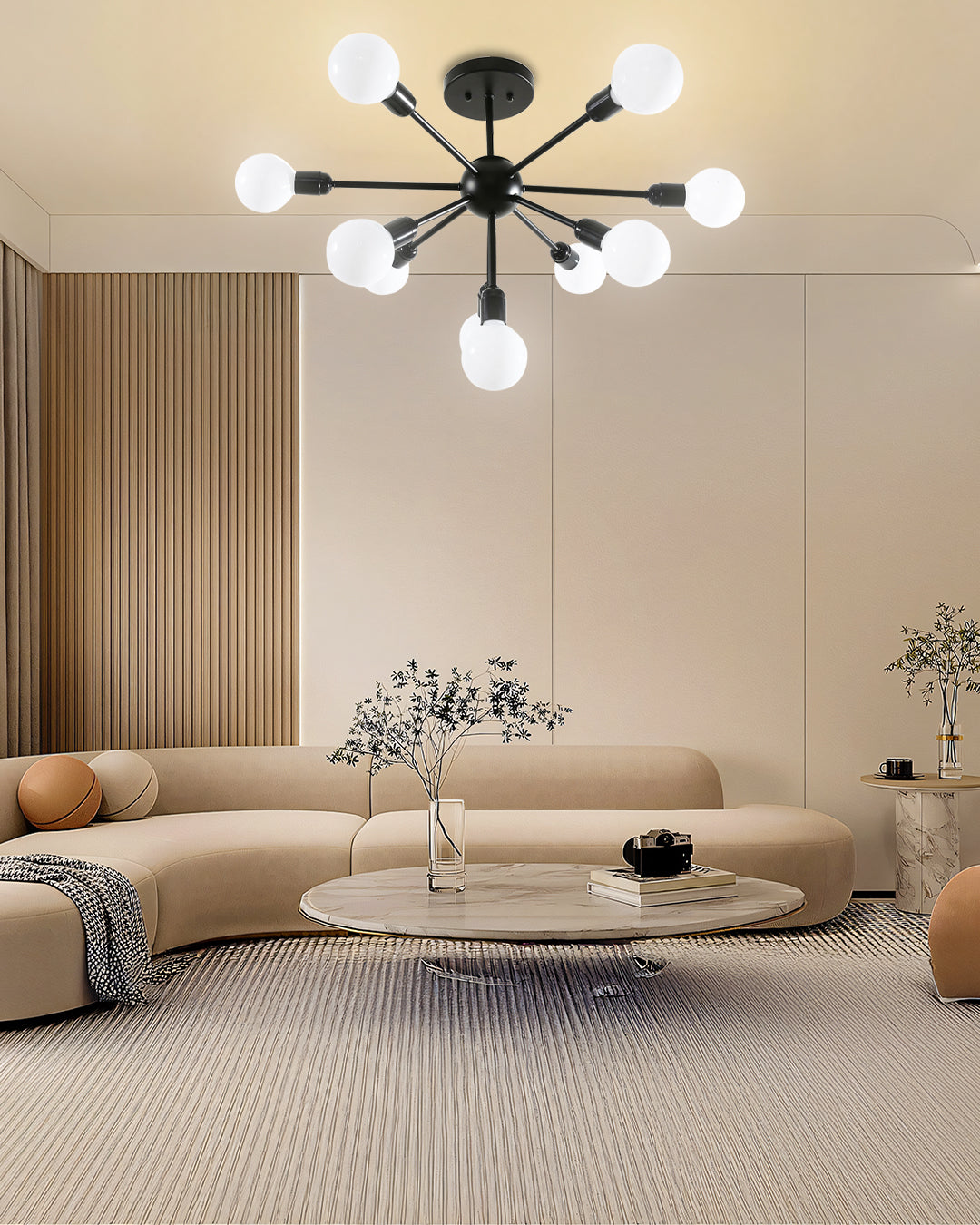 25W Multi-Arm Ceiling Light – Fixed | SanXiang 8002/6+3+1C