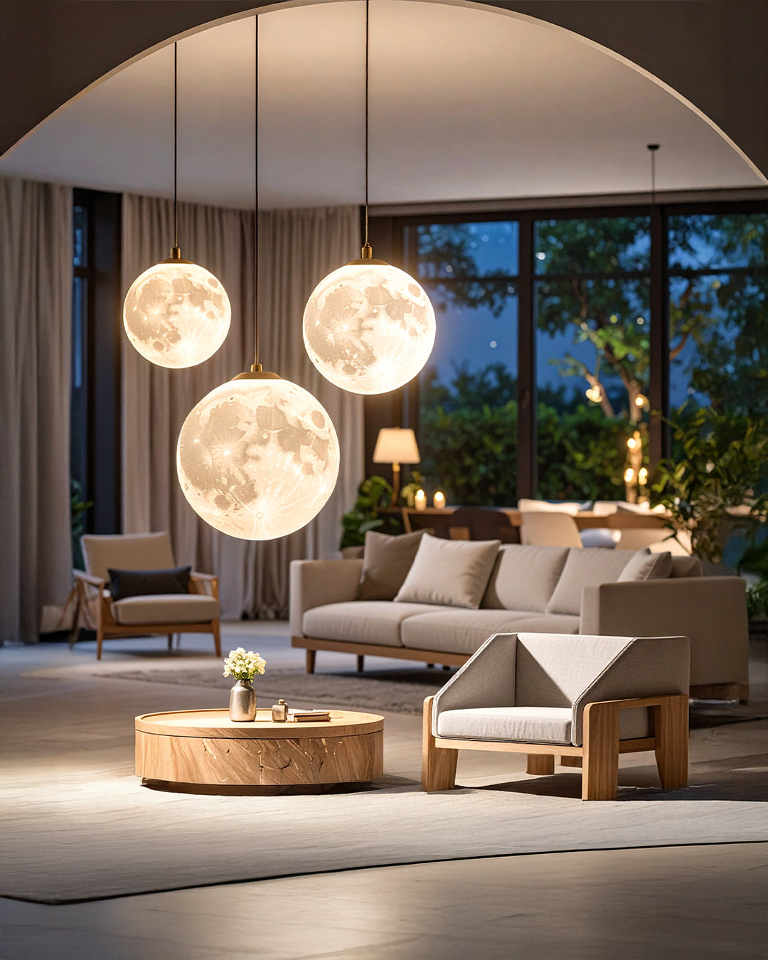 Moon Hanging Light 60cm