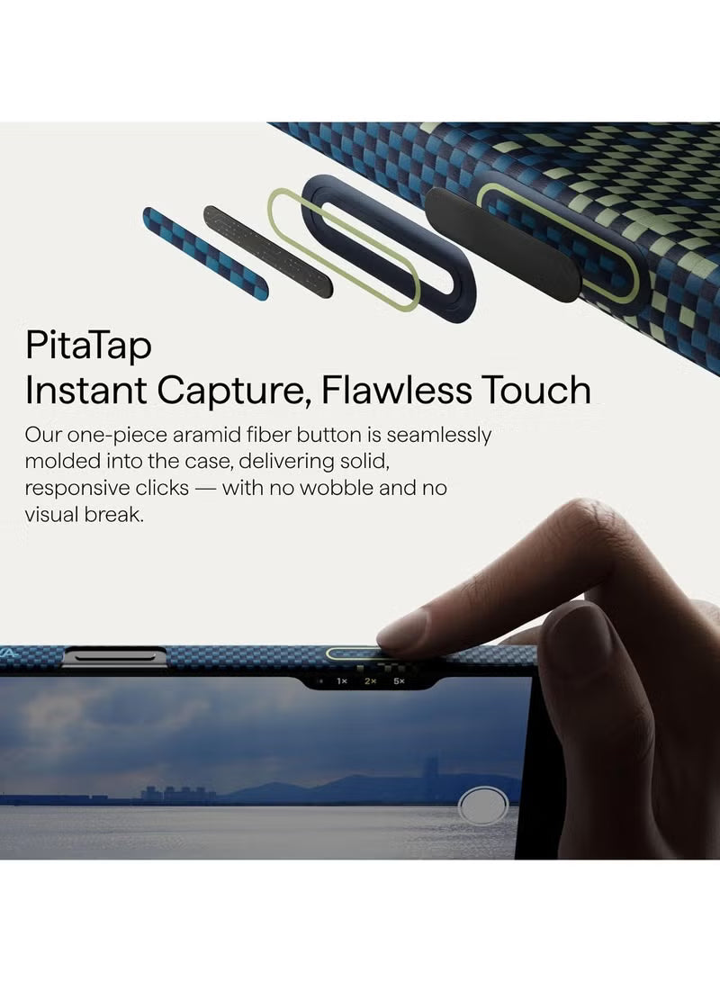 pitaka for iPhone 17 Pro Case 6.3" with Camera Control Button, Compatible with MagSafe, Ultra-Slim Case with Caseless Touch Feeling, 1500D Aramid Fiber Woven, Milky Way Galaxy