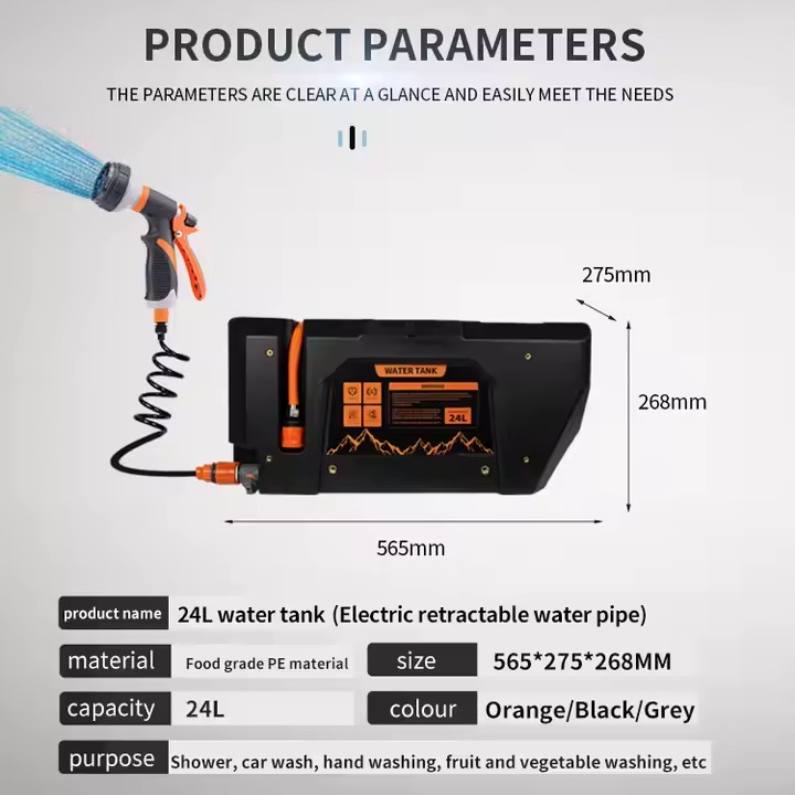 Battery Operated with Pump Water Tank (Black)