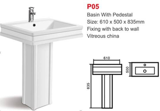 Basin with Pedestal P05