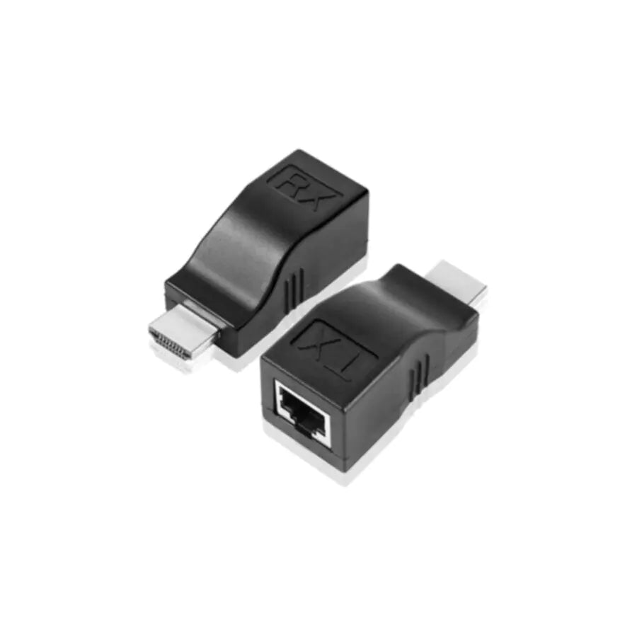 موسع HDMI بطول 30 مترًا عبر كابل CAT6 بدقة 4K و1080P، عبوة زرقاء