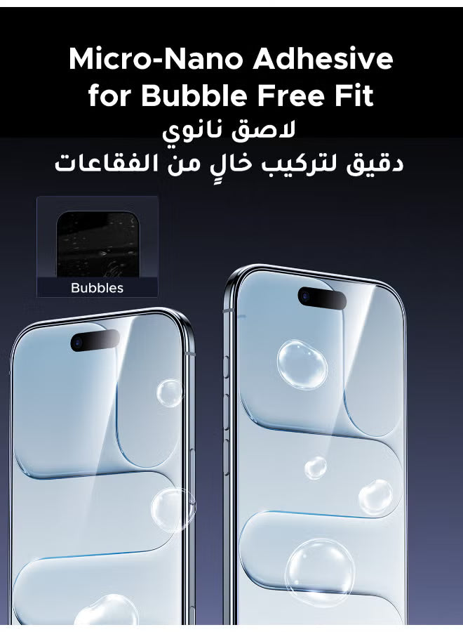 2Pack iPhone Air Screen Protector With Auto Alignment Kit Ultra HD Clear, Scratch Resistant, Military-Grade Protection, Easy Installation, Anti-Fingerprint, Bubble Free Glass Film