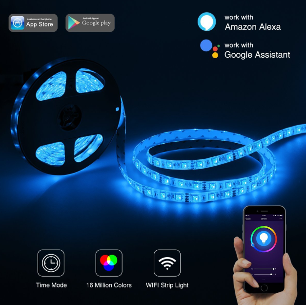 5 Meter Smart/Wifi LED Strip Multi Color