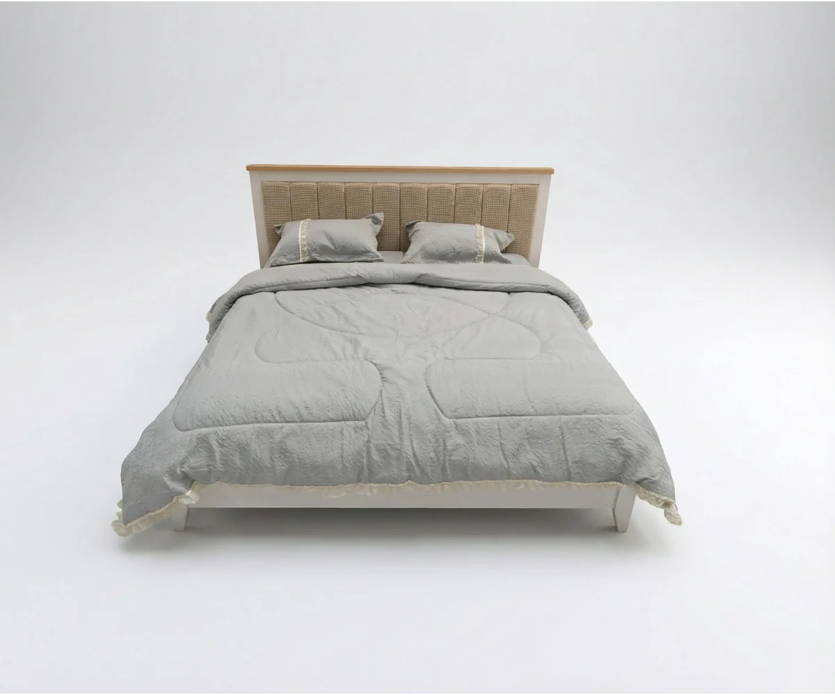 طقم غرفة نوم لورا – 180×200 سم، 5 قطع مع خزانة ملابس بستة أبواب