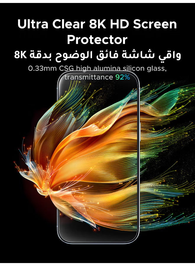 2Pack iPhone Air Screen Protector With Auto Alignment Kit Ultra HD Clear, Scratch Resistant, Military-Grade Protection, Easy Installation, Anti-Fingerprint, Bubble Free Glass Film