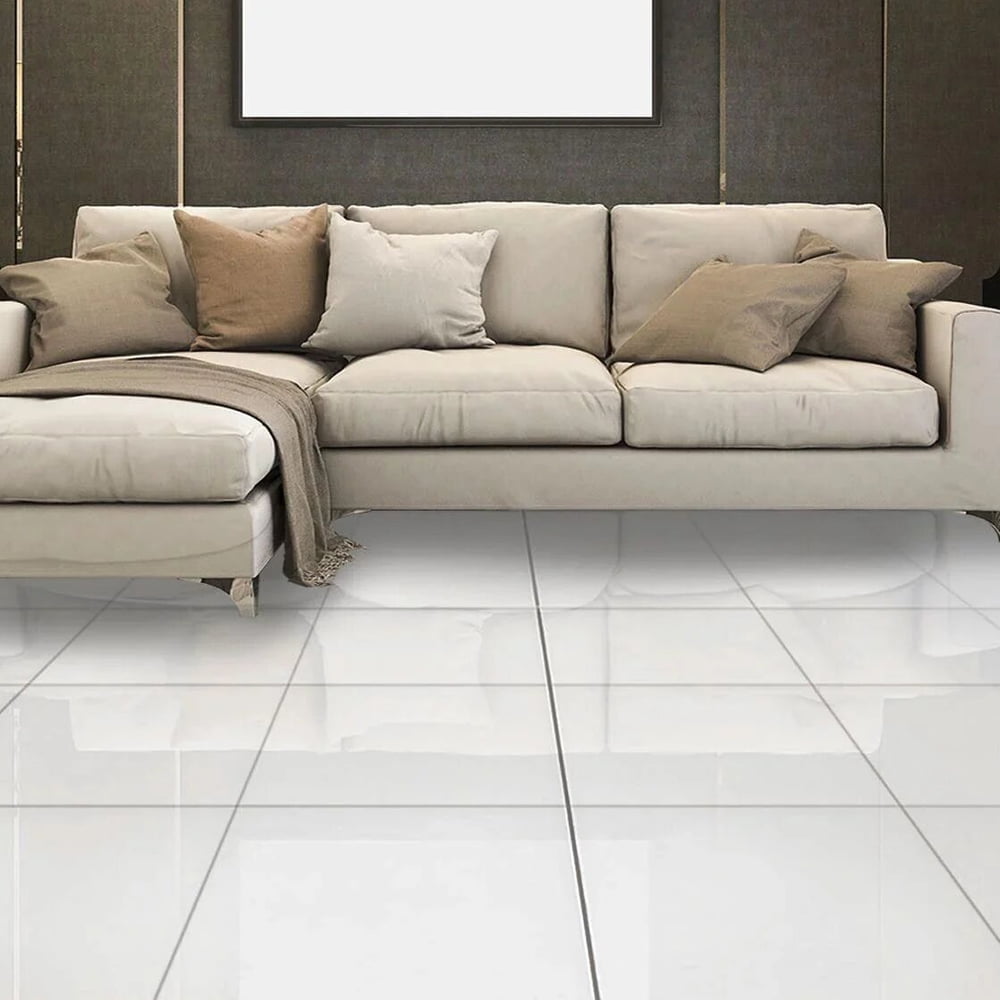 Plain White Floor Tile