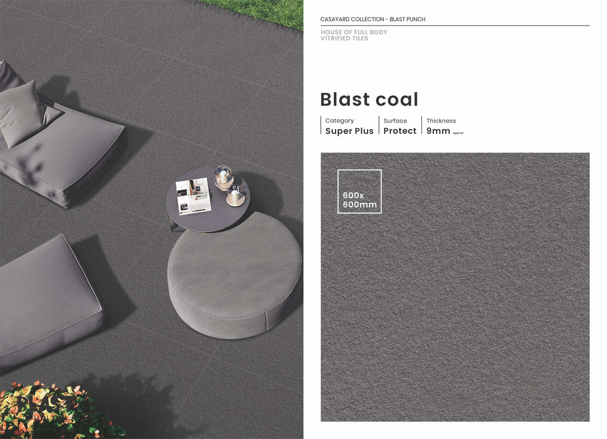 Tile Blast Coal Matt 60x60