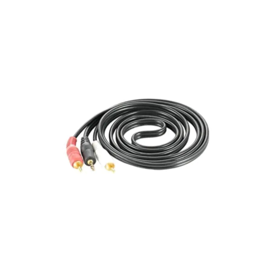 كابل صوت وفيديو LECXO | كابل 5 أمتار 3.5ST 2RCA
